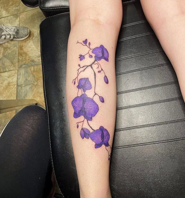 Purple Orchid Tattoo