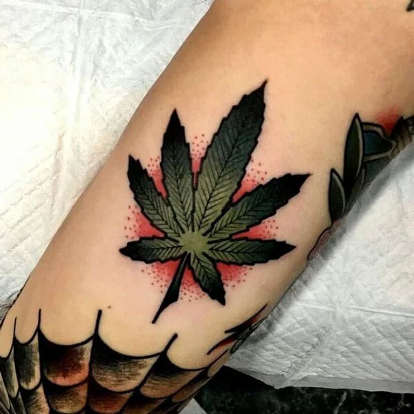 Weed Leaf Tattoo