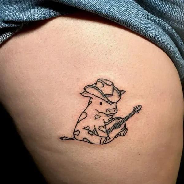 Cute Cow Tattoo