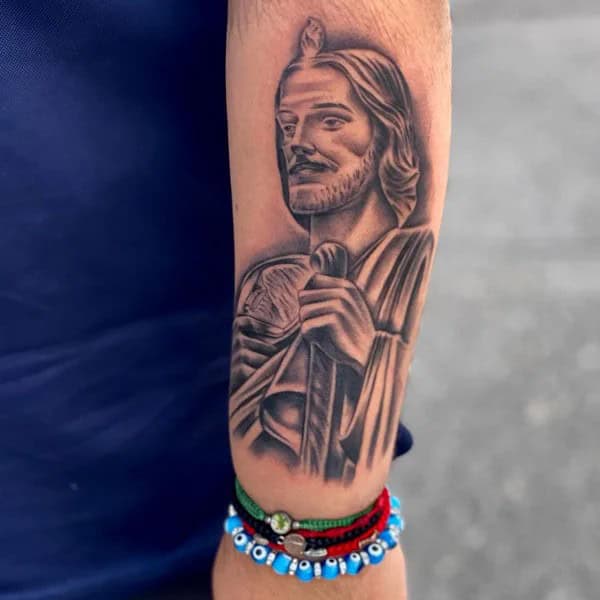 San Judas Flag Tattoo