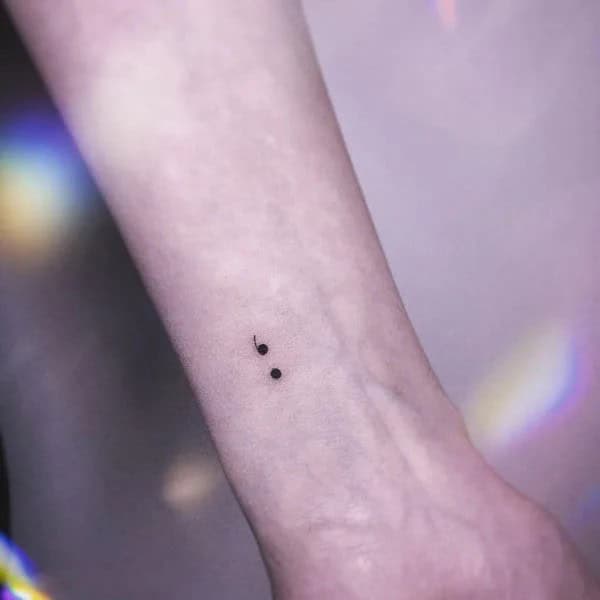 Small Semicolon Tattoos