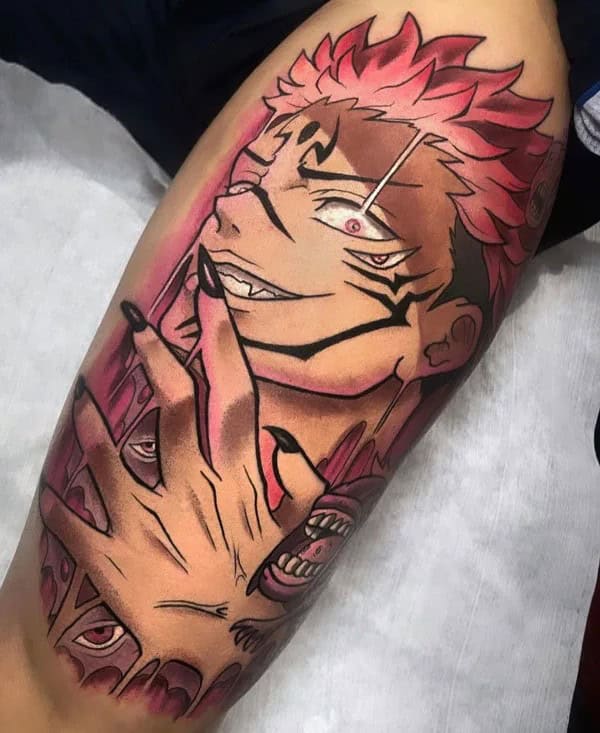 “Jujutsu Kaisen” Neck Tattoo