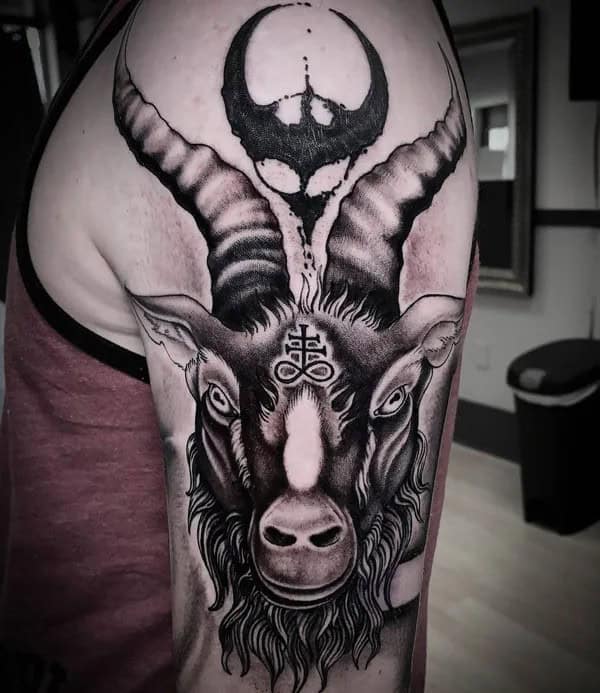 Baphomet Arm Tattoo