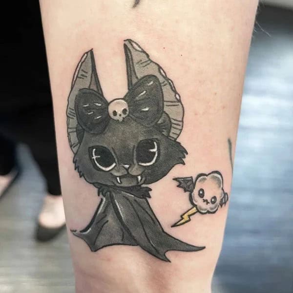 Bat Tattoo On Hand