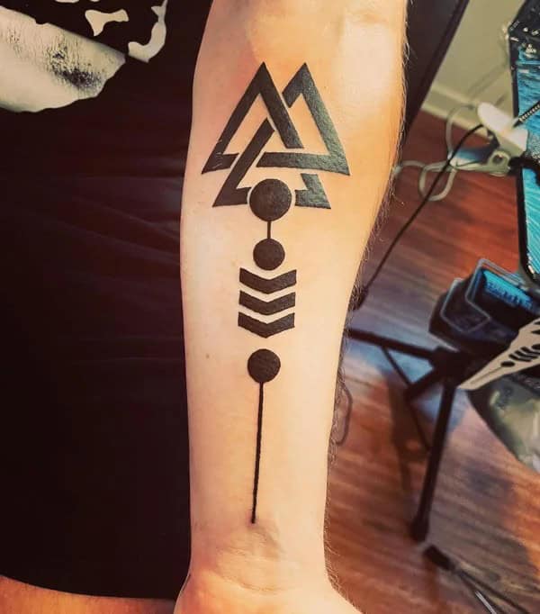 Valknut Forearm Tattoo