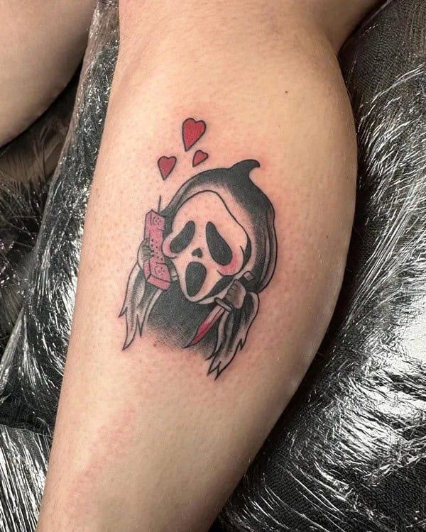 Ghostface Tattoo On Arm