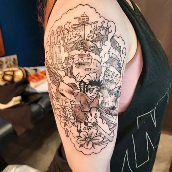 Sleeve Howl’s Moving Castle Tattoo