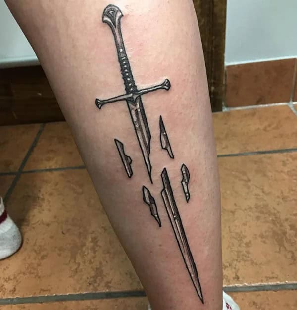 Broken Sword Tattoo