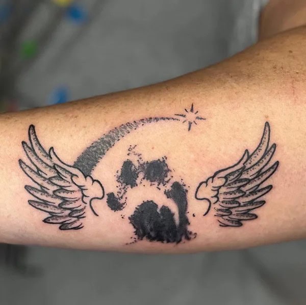 Baby Feet Angel Wings Tattoo