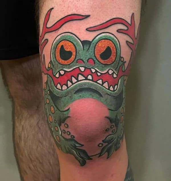 Frog Knee Tattoo