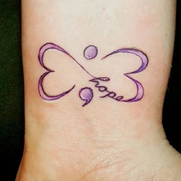 Semicolon Infinity Tattoo