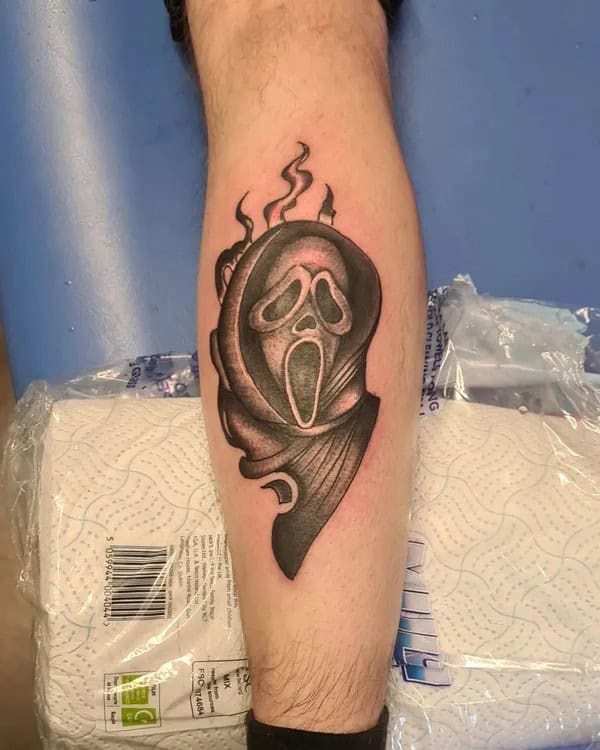 Ghostface Tattoo On Arm