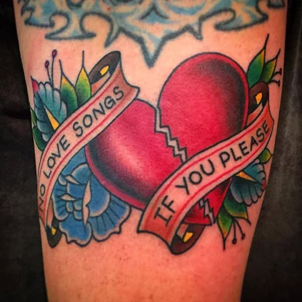 More Notable No Love Tattoo Designs You Would Like To Choose!