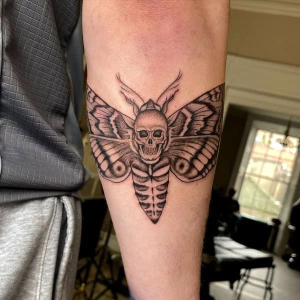 Death Head Moth Tattoo