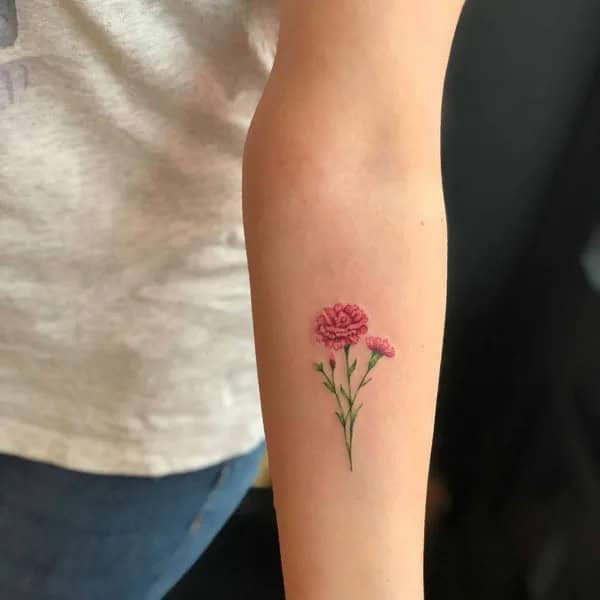 Marigold and Carnation Tattoo