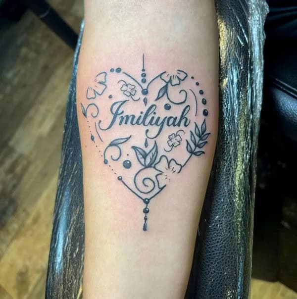 Forearm Name Tattoo