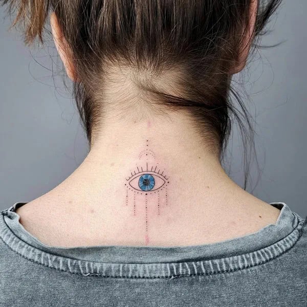 Blue Evil Eye Tattoo