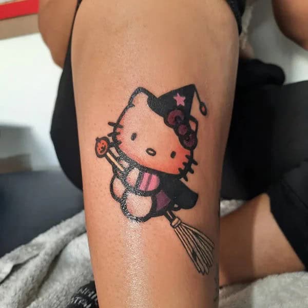 Ankle Hello Kitty Tattoo