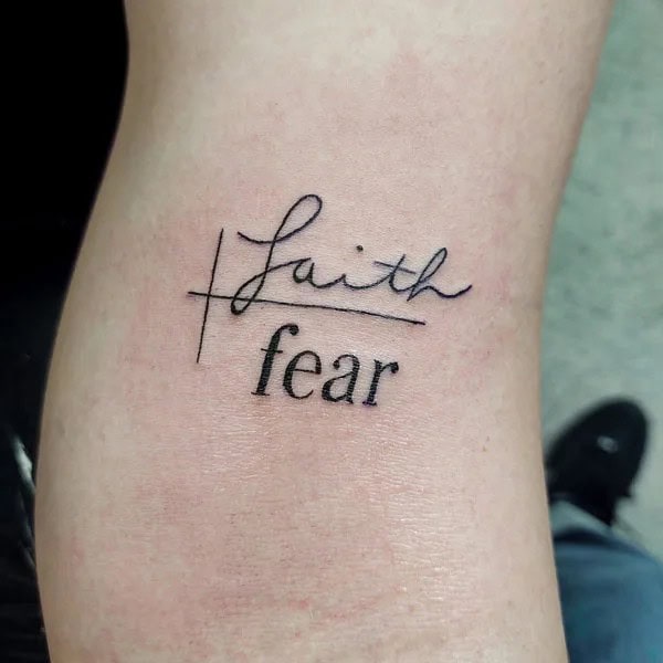 “Faith Over Fear” Cancer Tattoo