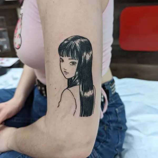 Geometric Junji Ito Tattoo