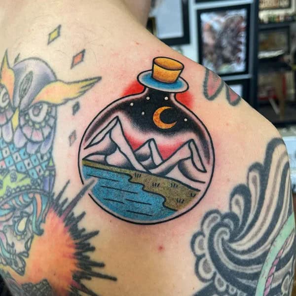 Mountain Shoulder Tattoo