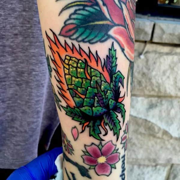 Weed Sleeve Tattoo