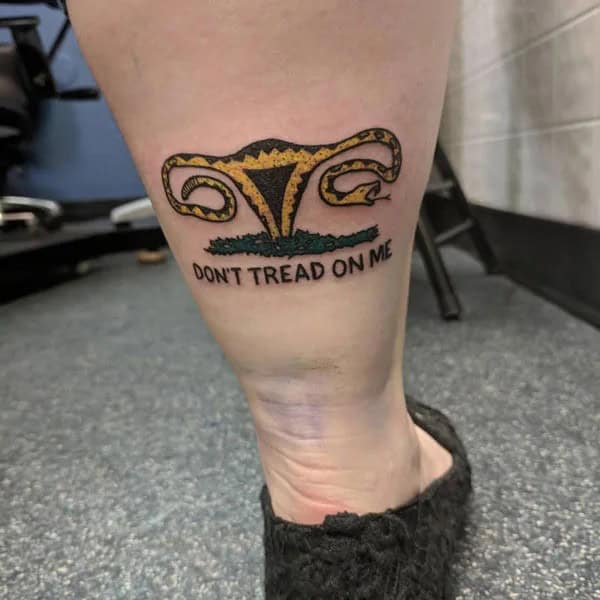 “Don’t Tread On Me” Back Tattoo