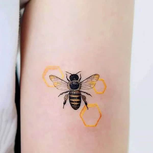 Cute Bee Tattoo