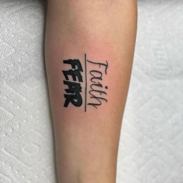 “Faith Over Fear” Cancer Tattoo