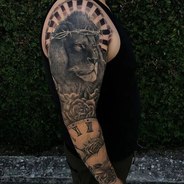 Lion Sleeve Tattoo