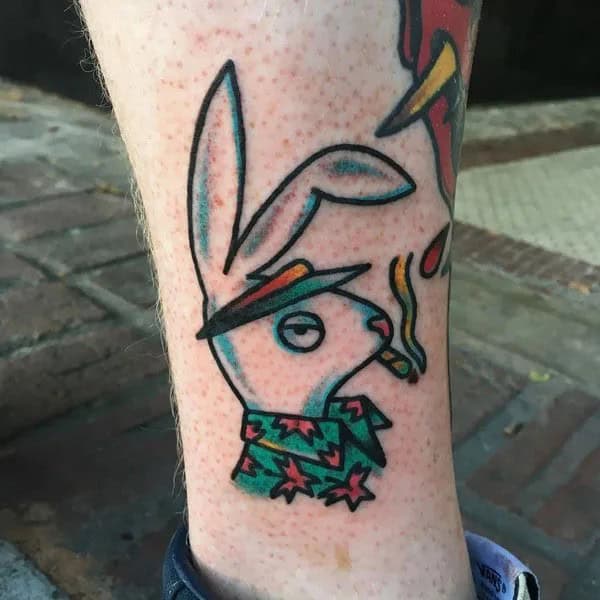 Weed Cartoon Tattoo