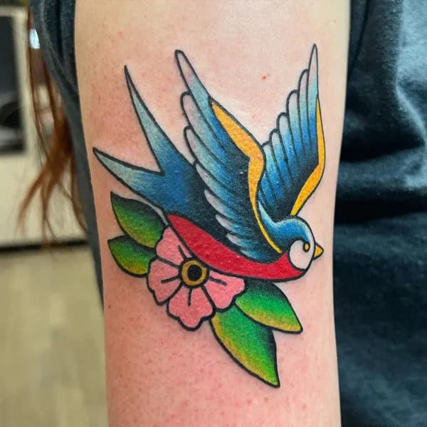 Traditional Sparrow Tattoo