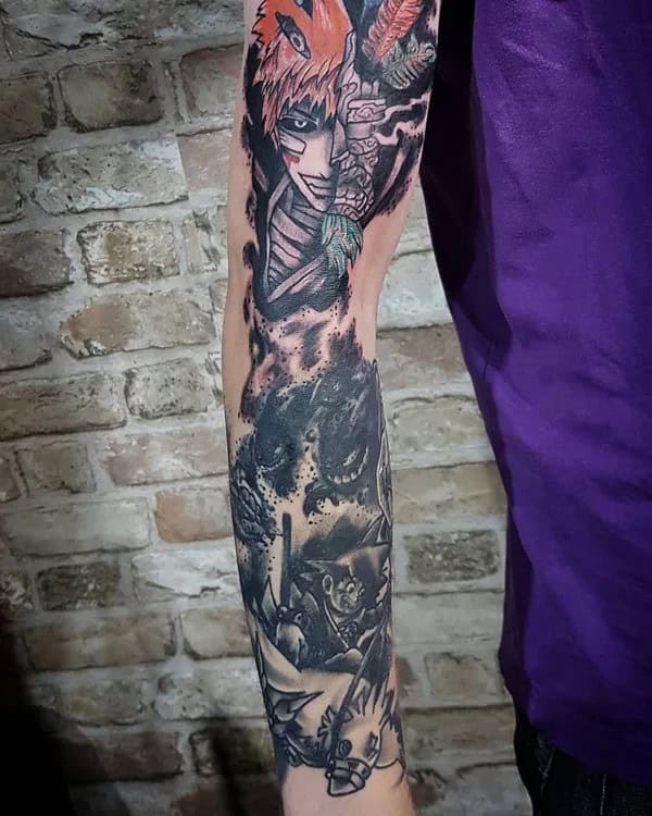 Anime Sleeve Tattoo