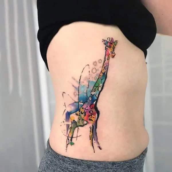 Abstract Giraffe Tattoo