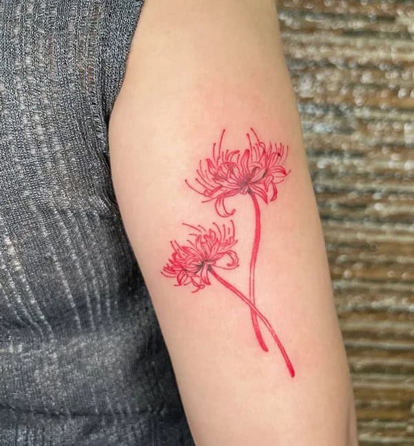 Demon Slayer Spider Lily Tattoo