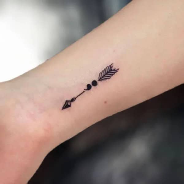 Arrow Semicolon Tattoo