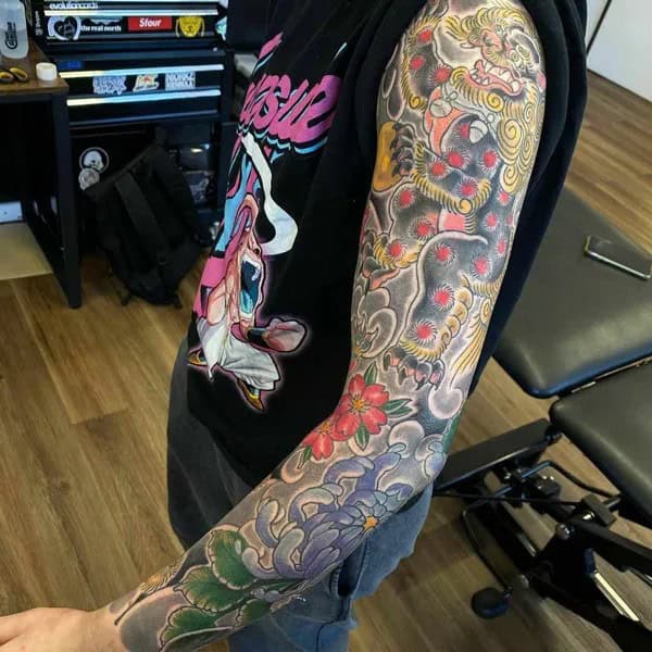 Traditional Japanese Sleeve Tattoo