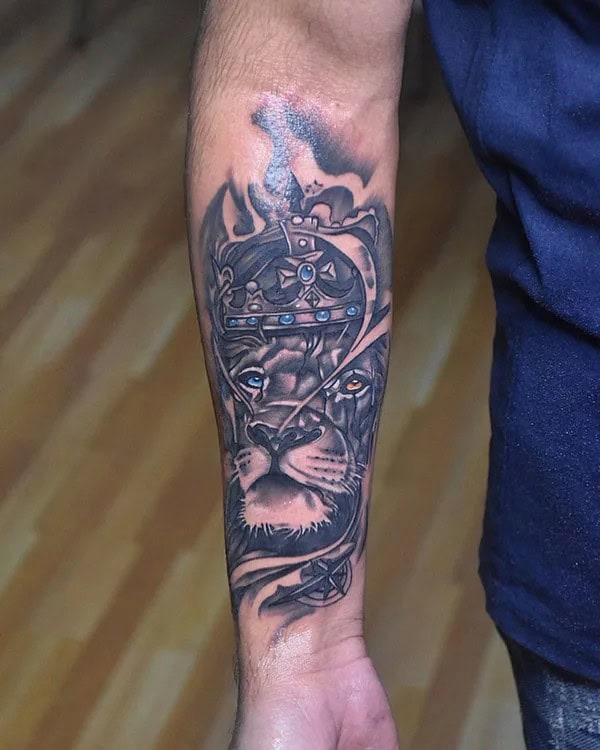 Forearm Lion Tattoo