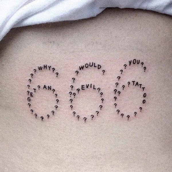 666 Tattoo With Steganography