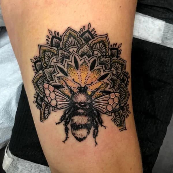 Mandala Bee Tattoo