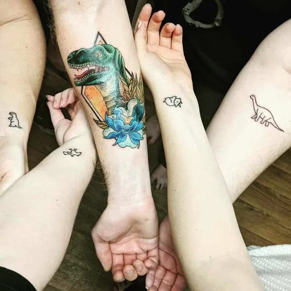 Siblings Dinosaurs Tattoo