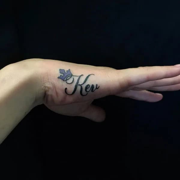 Hand Name Tattoo