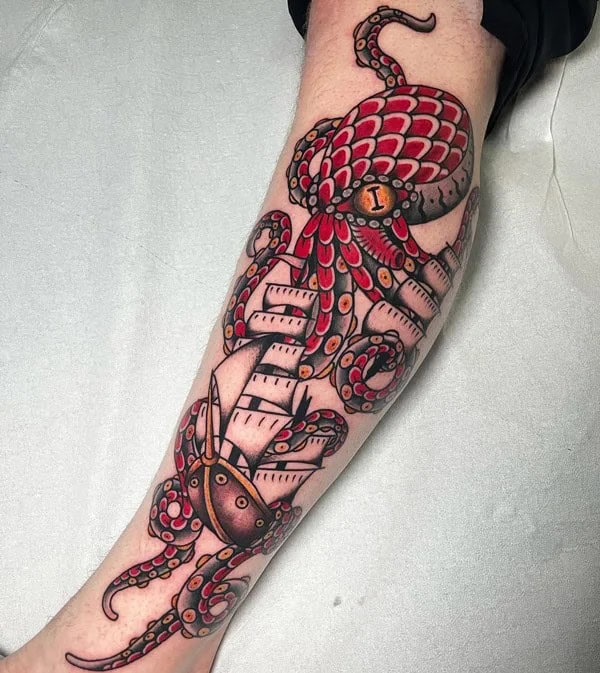 Traditional Kraken Tattoo