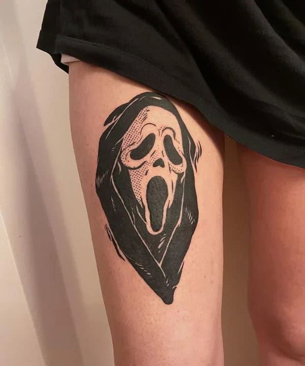 Ghostface Tattoo On Arm