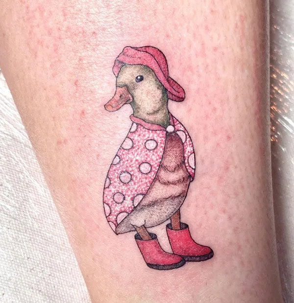 Glittery Duck Tattoo