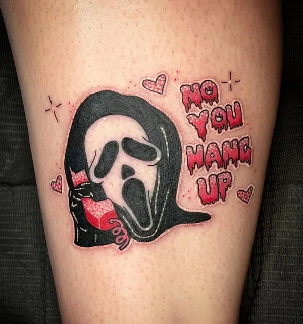 Ghostface Tattoo On Arm