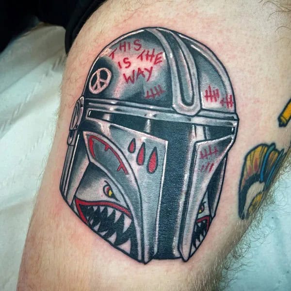 Mandalorian Helmet Tattoo