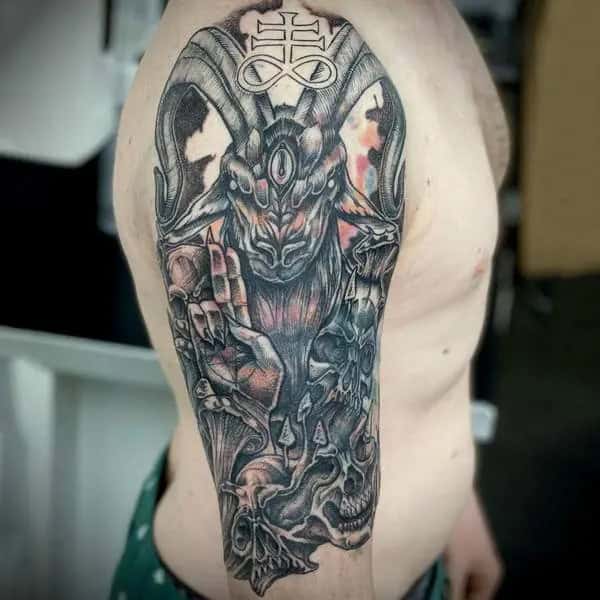 Baphomet Arm Tattoo