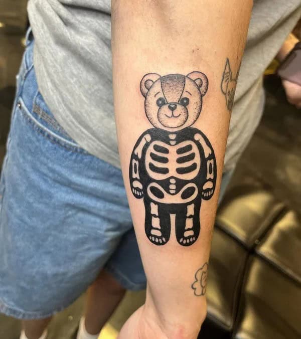 Cartoon Skeleton Tattoo