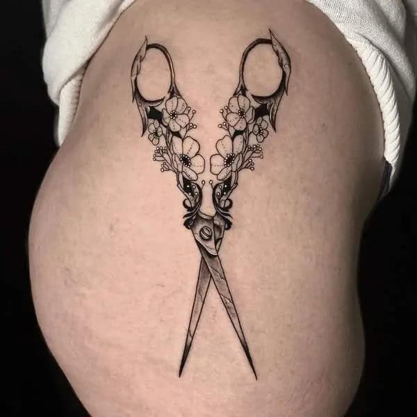 Vintage Scissor Tattoo